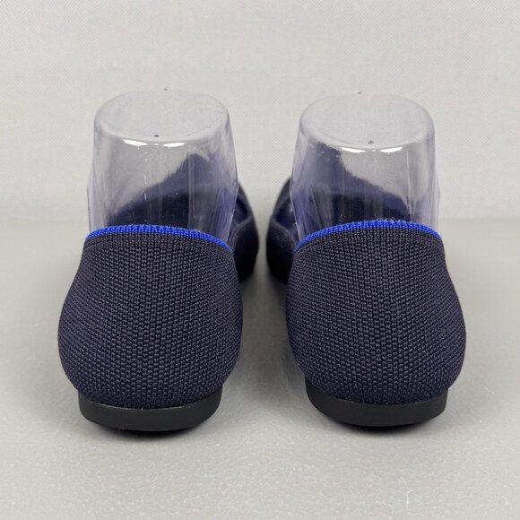 Rothys The Point Shoes Slip On Knit Ballet Flats Womens 7.5 Maritime Navy Blue - Picture 5 of 10